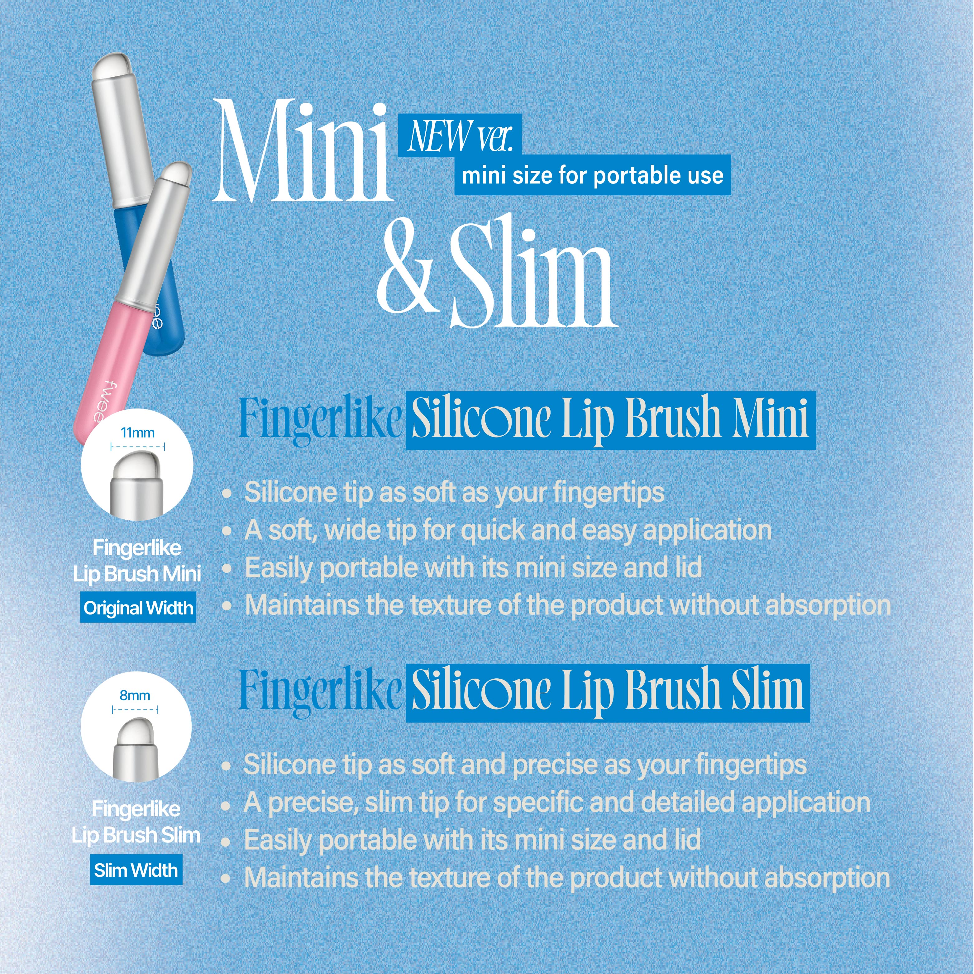 Fwee Fingerlike Silicone Lip Brush (2 types) - Olive Kollection