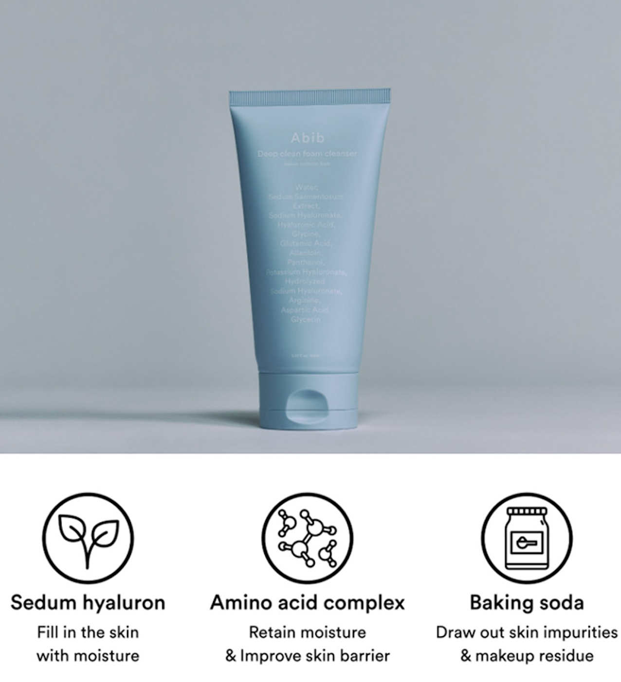 Abib Deep Clean Foam Cleanser Sedum Hyaluron - Olive Kollection