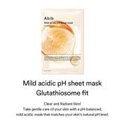 Abib Mild Acidic pH Sheet Mask Glutathiosome Fit - Olive Kollection