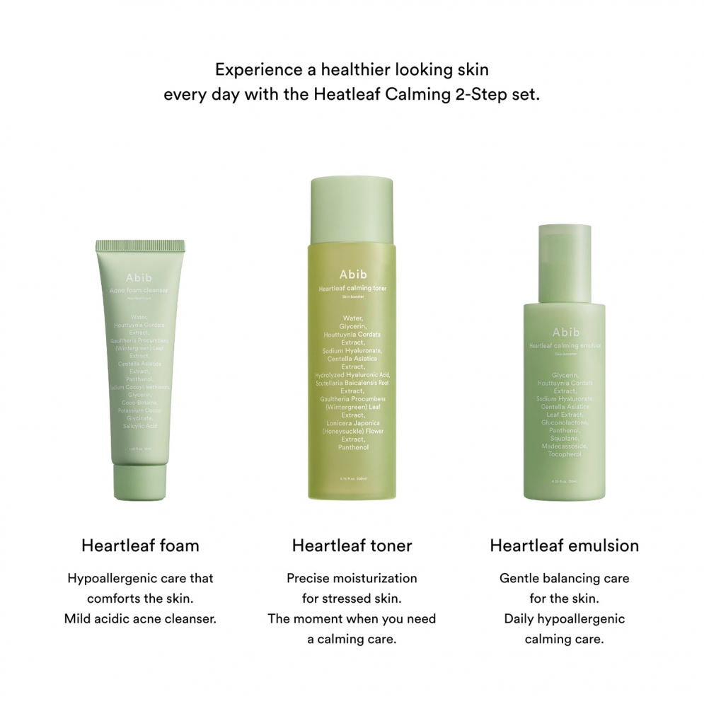 Abib Heartleaf Calming 2-step Set - Olive Kollection