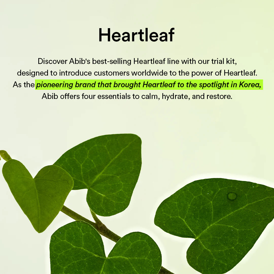 Abib Heartleaf Calming Trial Kit Travel-friendly Essential Set - Olive Kollection