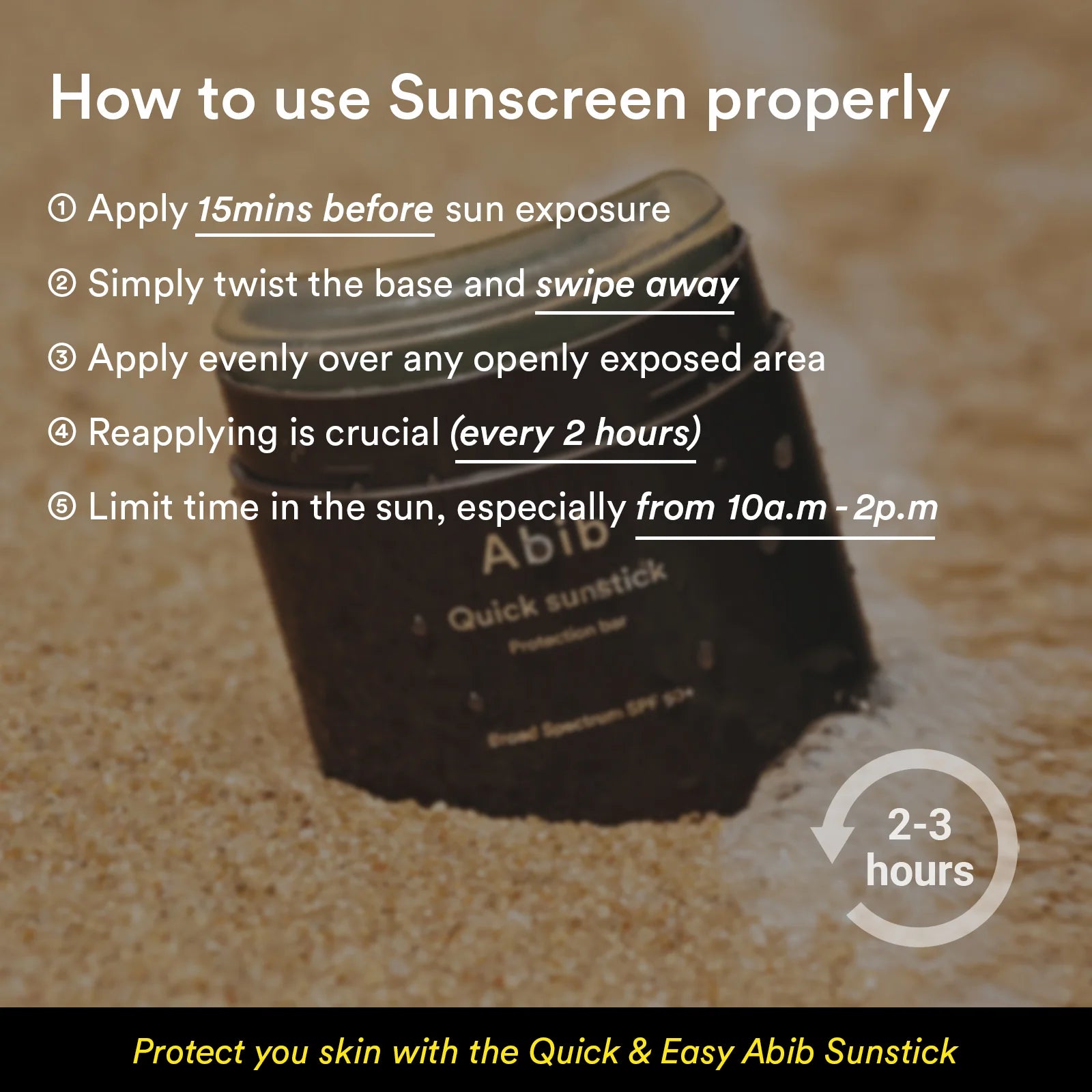 Abib Quick Sunstick Protection Bar - Olive Kollection