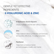 Anua - 8 Hyaluronic Acid Hydrating Gentle Foaming Cleanser - Olive Kollection