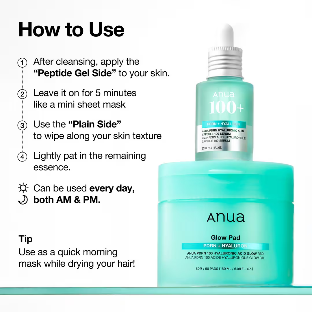 Anua PDRN 100 Hyaluronic Acid Glow Pad - Olive Kollection