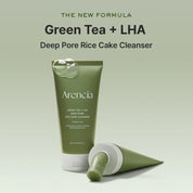 Arencia Green Tea + LHA Deep Pore Rice Cake Cleanser - Olive Kollection