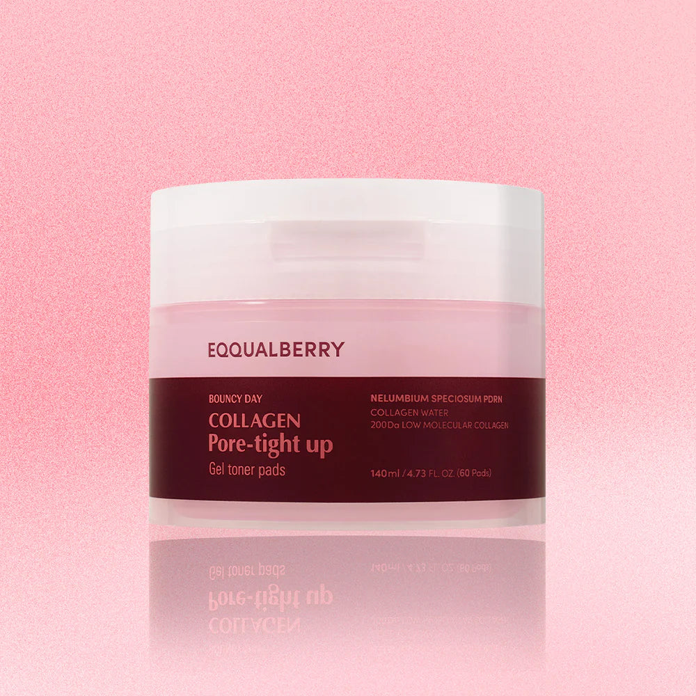 Eqqualberry Collagen Pore-Tight Up Gel Toner Pads - Olive Kollection