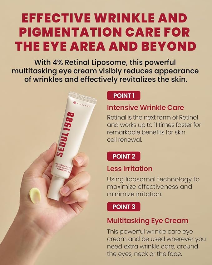 KSECRET SEOUL 1988 Eye Cream: Retinal Liposome 4% + Fermented Bean - Olive Kollection