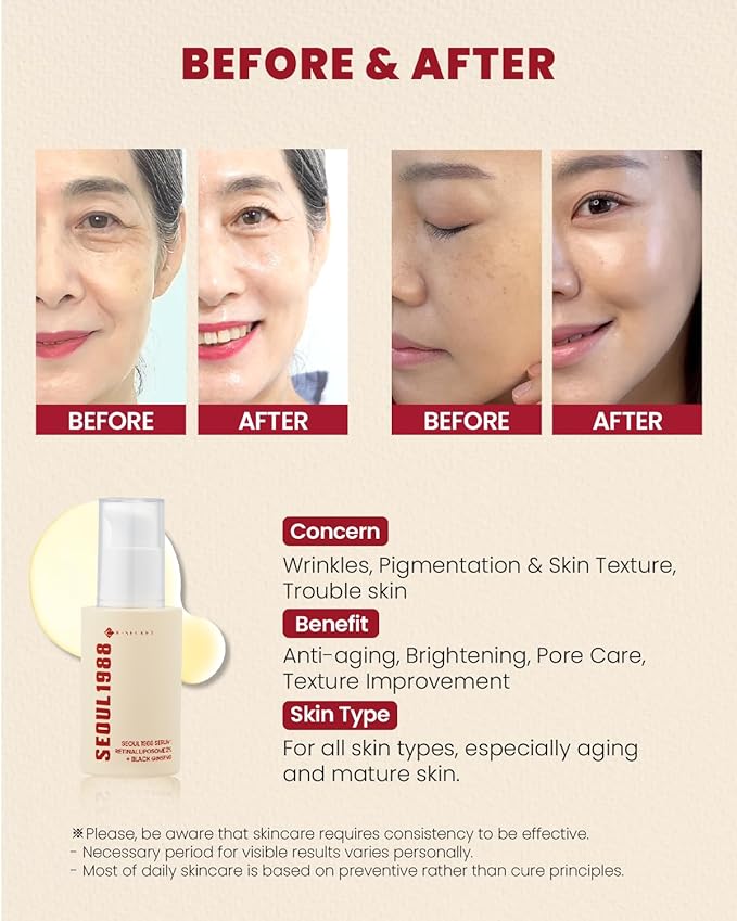KSecret SEOUL 1988 Serum: Retinal Liposome 2% + Black Ginseng - Olive Kollection