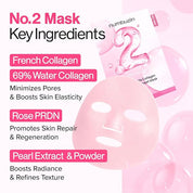 Numbuzin No. 2 Rose PDRN Collagen Plumping Sheet Mask - Olive Kollection