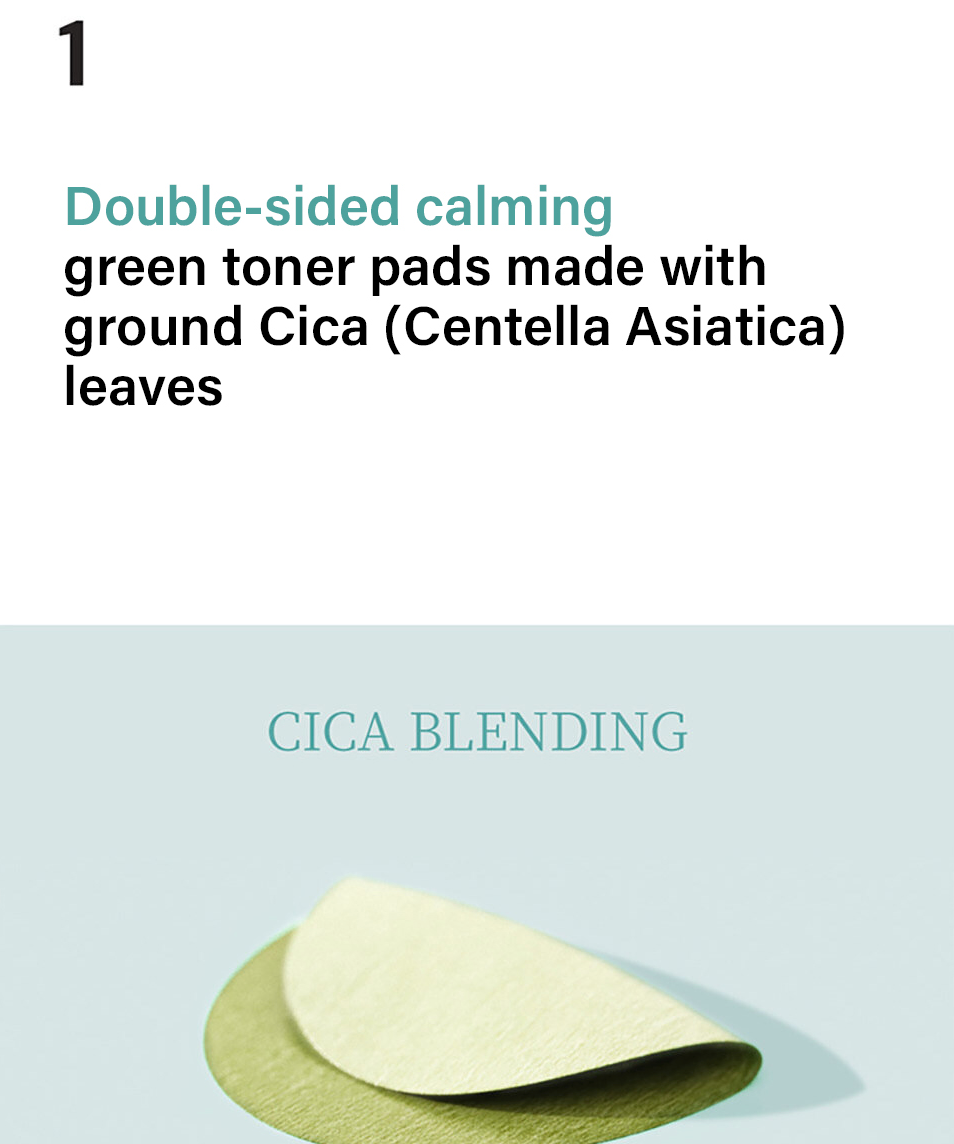 Numbuzin No.1 Centella Re-leaf Green Toner Pad - Olive Kollection