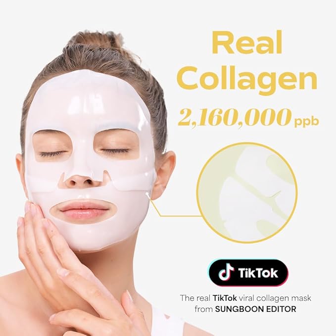 Sungboon Editor Deep Collagen Niacin Vita C Brightening Mask - 1 Box of 4 Sheets - Olive Kollection