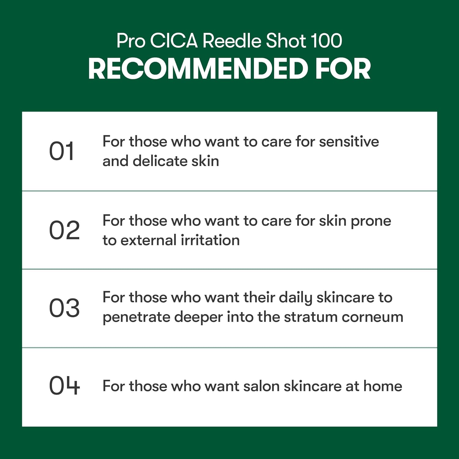 VT COSMETICS Pro Cica Reedle Shot 100 - Olive Kollection