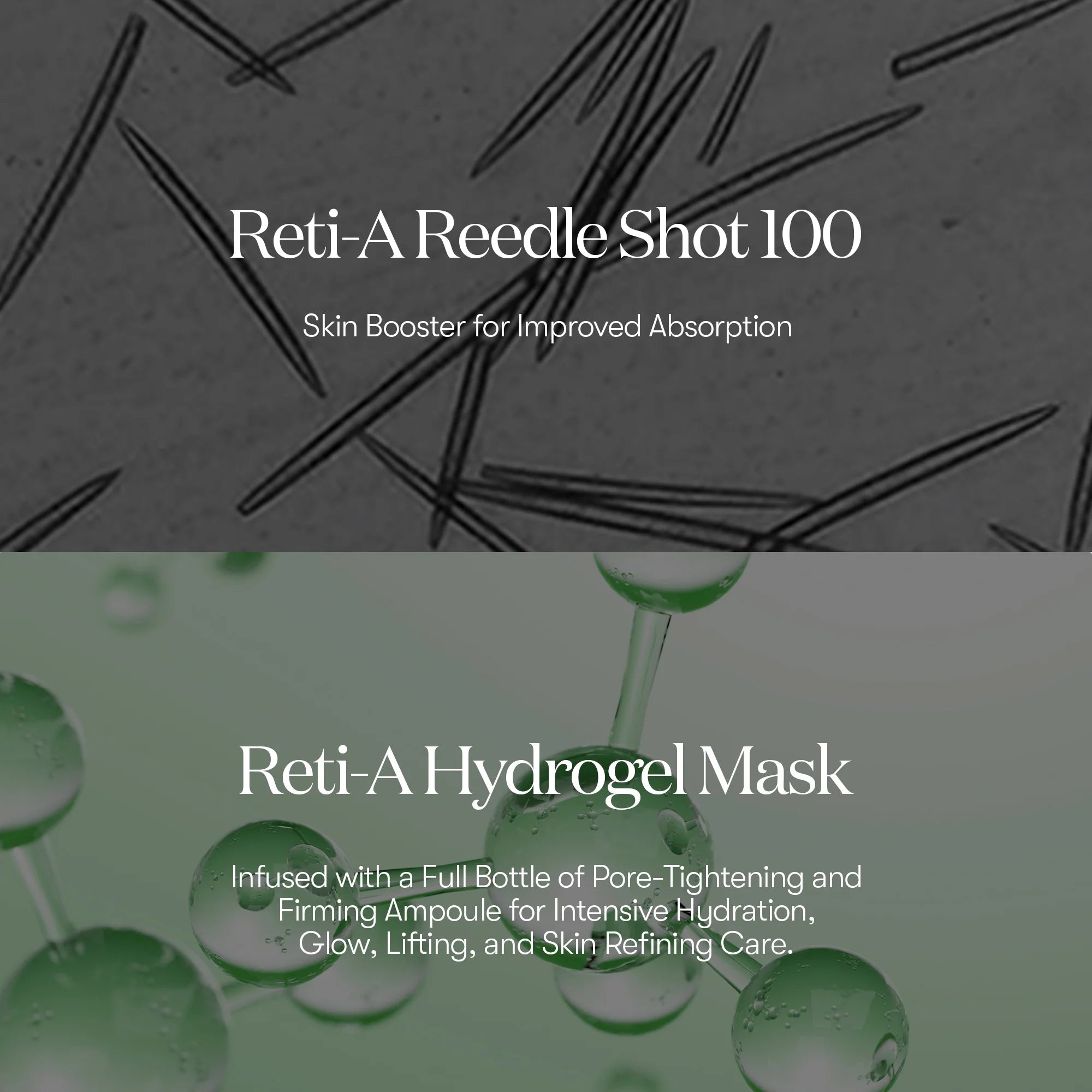 VT Cosmetics Reti-A Reedle Shot 100 2-Step Hydrogel Mask - Olive Kollection