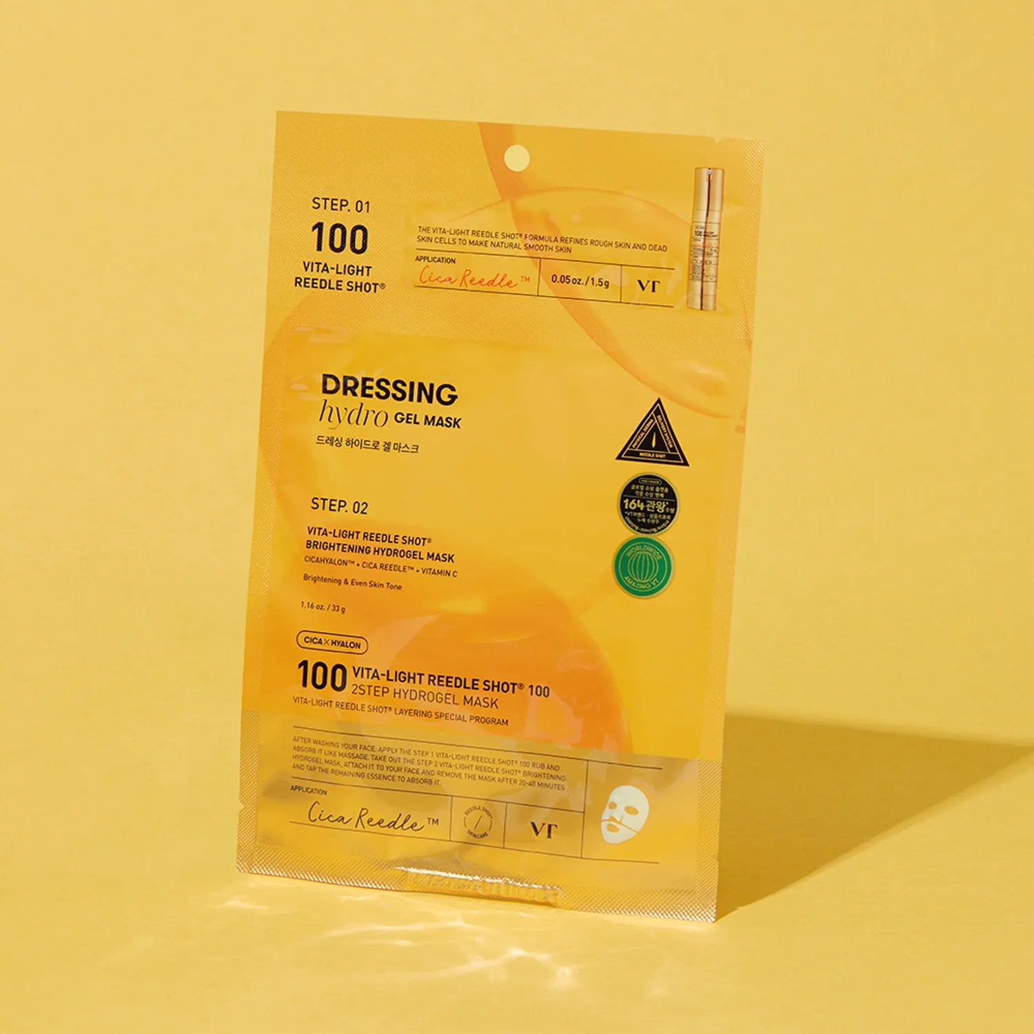 VT Vita-Light Reedle Shot 100 2-Step Hydrogel Mask Sheet - Olive Kollection