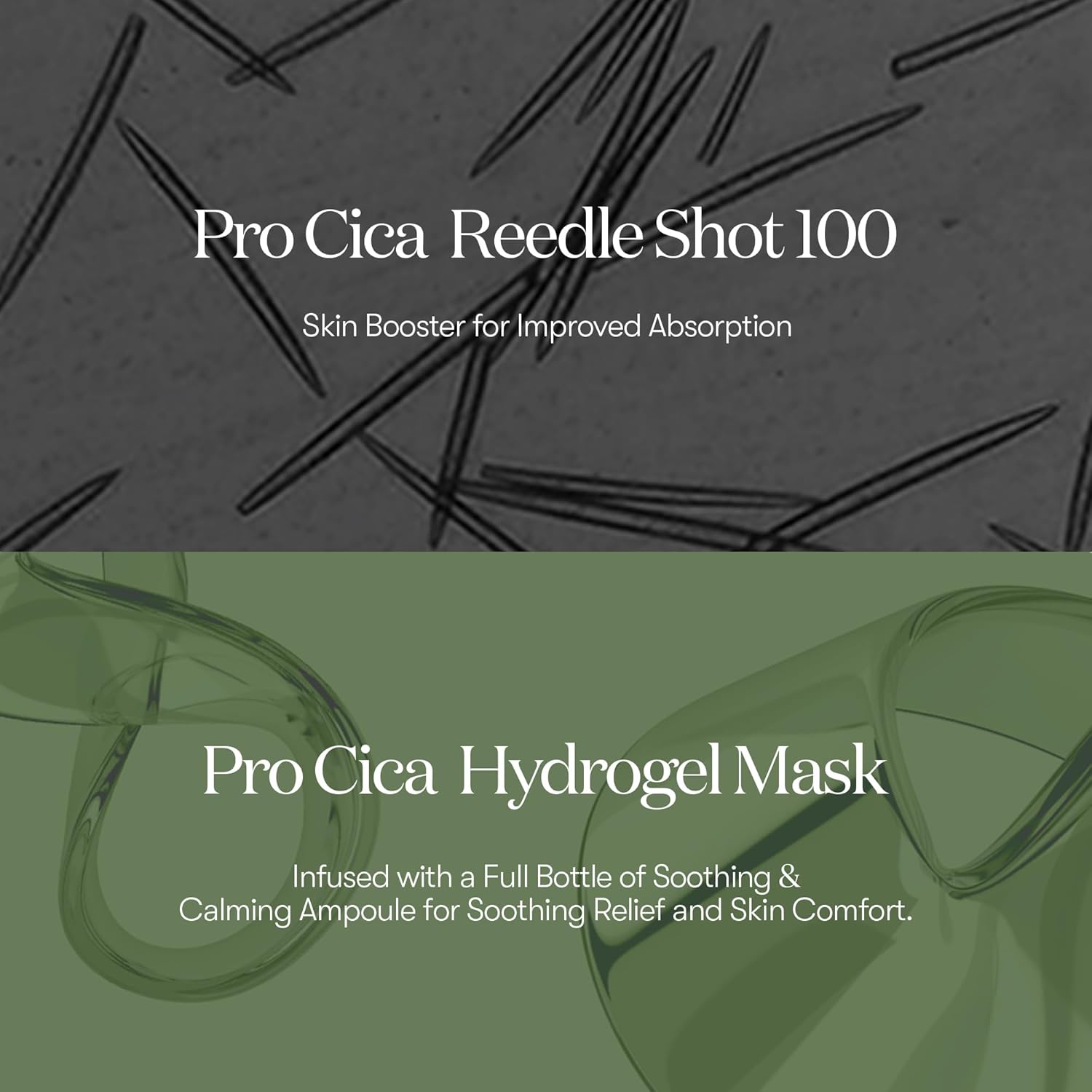VT Pro Cica Reedle Shot 100 2-Step Hydrogel Mask - Olive Kollection