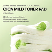 VT Cosmetics Cica Mild Toner Pads