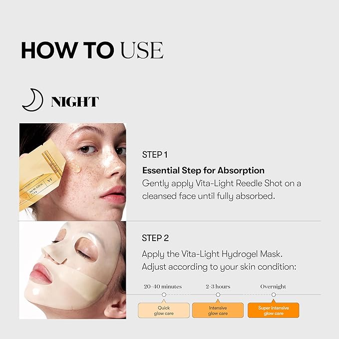 VT Vita-Light Reedle Shot 100 2-Step Hydrogel Mask Sheet - Olive Kollection