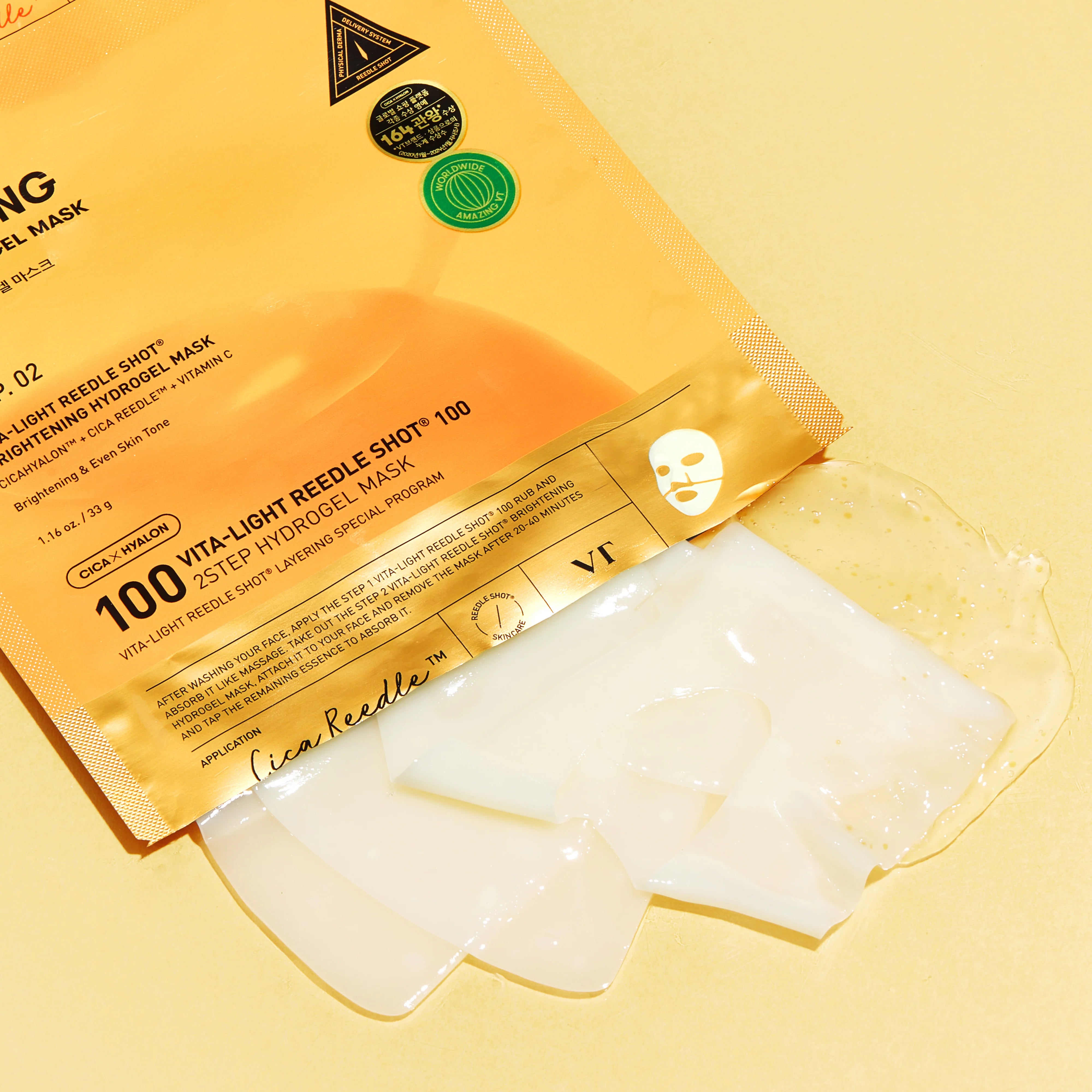 VT Vita-Light Reedle Shot 100 2-Step Hydrogel Mask Sheet - Olive Kollection