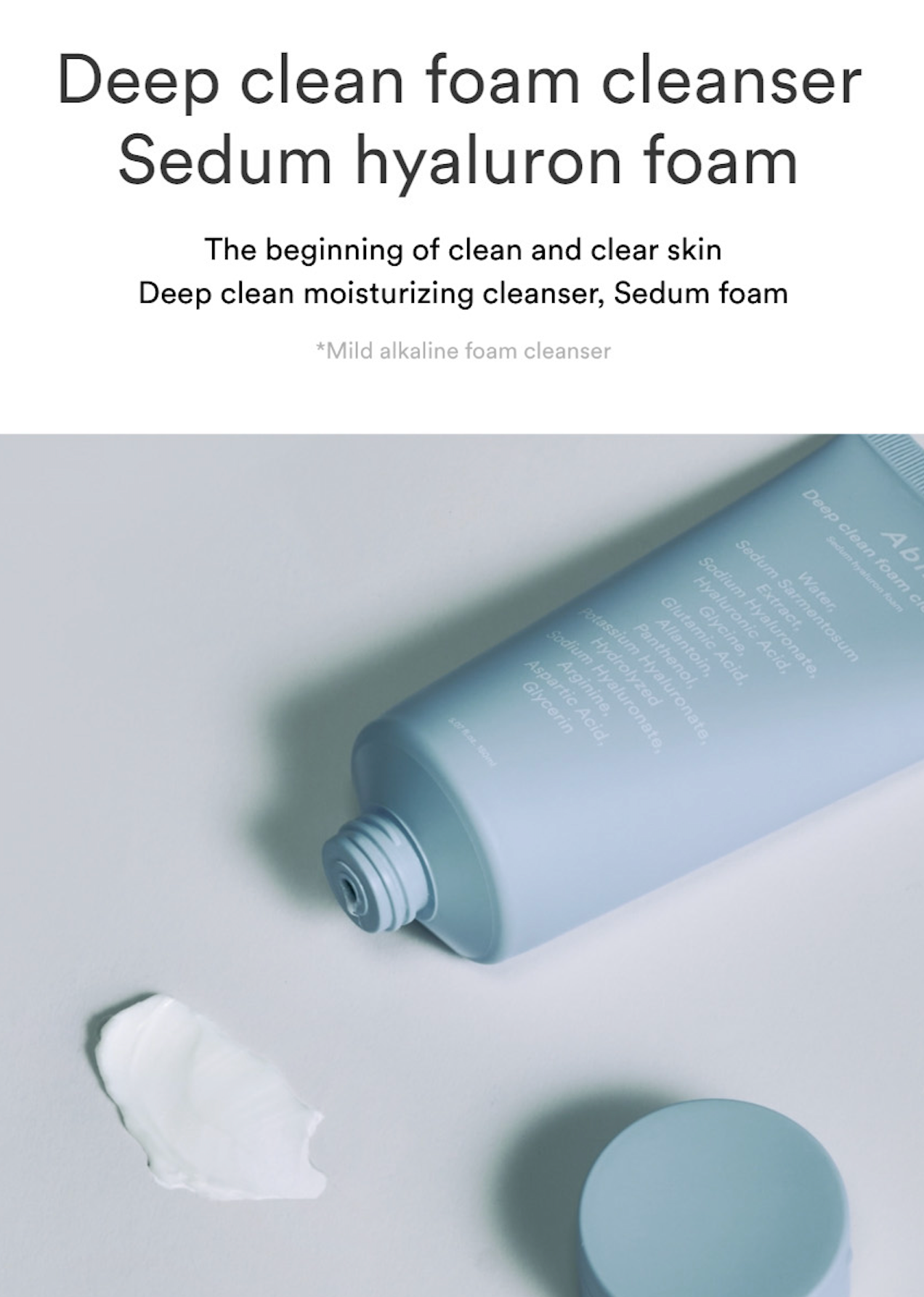 Abib Deep Clean Foam Cleanser Sedum Hyaluron - Olive Kollection