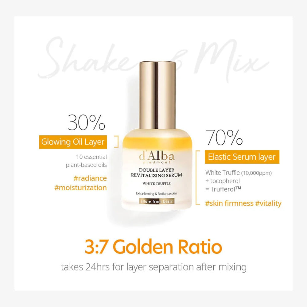 d'Alba White Truffle Double Layer Revitalizing Serum 30 ml - Olive Kollection