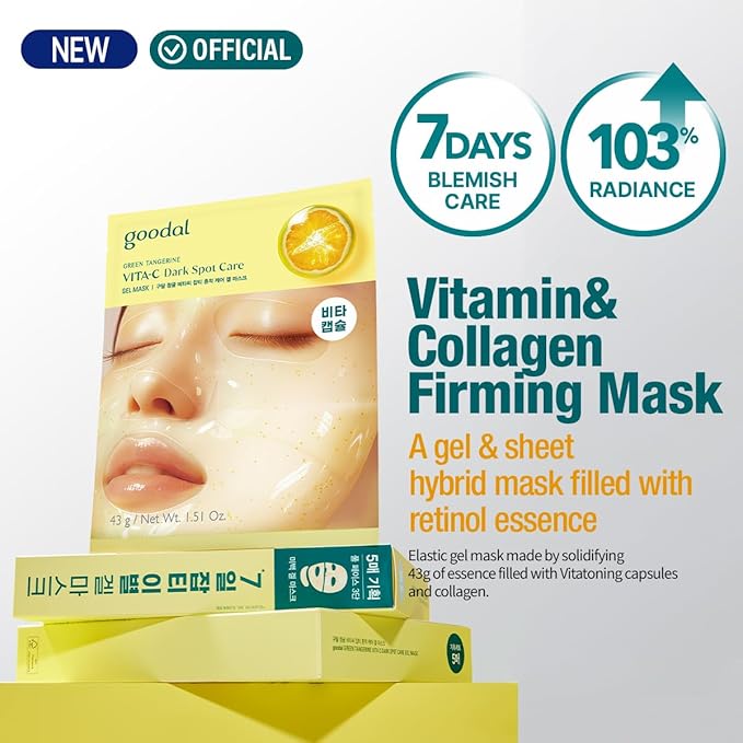 Goodal Green Tangerine Vita-C Dark Spot Care Gel Mask Sheet - Olive Kollection