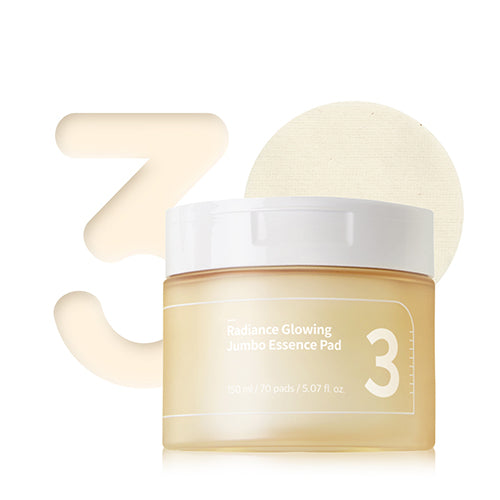 Numbuzin No.3 Radiance Glowing Jumbo Essence Pad (150ml/70 pads) - Olive Kollection