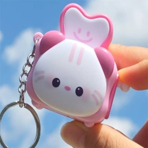 Animal Toast Keychain Clicker Toy Cute Bread Keyring