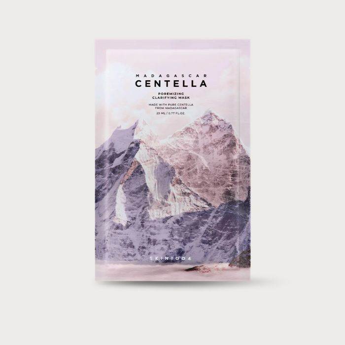 Skin 1004 Poremizing Clarifying Mask 23ml – Korean pore sheet mask AHA BHA PHA LHA Centella 1000ppm Himalayan Salt has fragrance $1.75