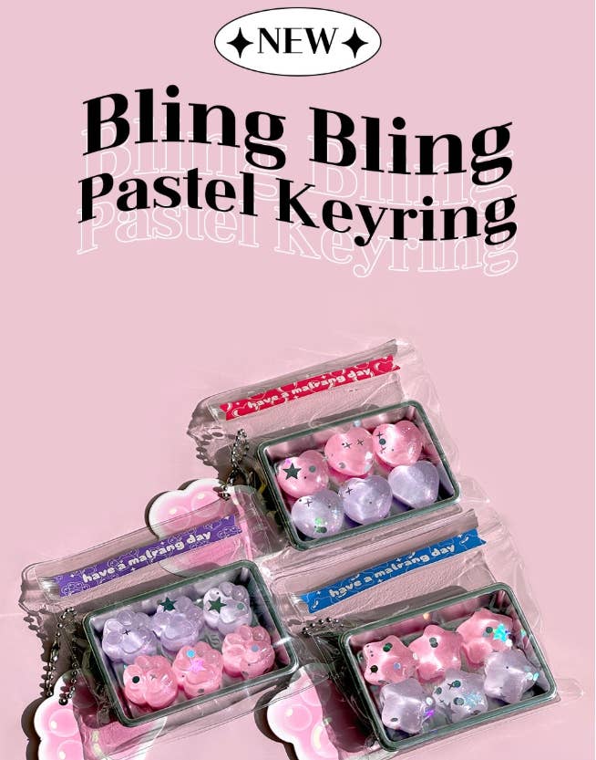 Sparkly Pastel Squishy Jelly Keyring – Fidget Pop Out Series 1 pc