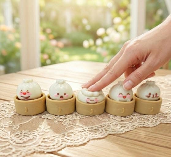 Dumpling Friends Clicker  Keychain – Viral Fidget Pop