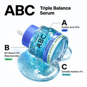 THOME ABC Serum ABC mechanism – 10:5:1 ratio Azelaic Acid clarify Niacinamide balance Centella Asiatica comfort triple synergy acne-prone sensitive