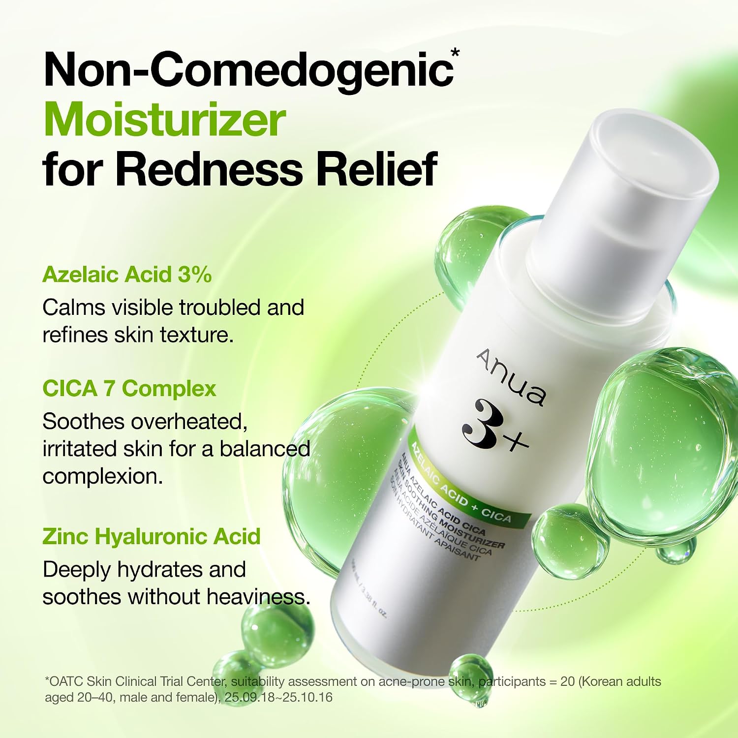 Anua Azelaic Acid Moisturizer glycerin-free Totarol – rare antimicrobial antioxidant Totara tree Squalane barrier no clog pores oily acne-prone