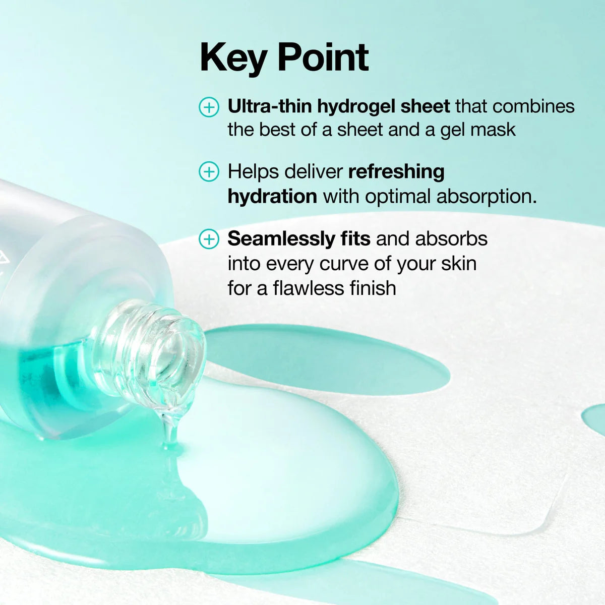 Anua PDRN Serum Mask texture – serum essence drenched ultra-thin hydrogel sheet 23ml single mask Korean skincare