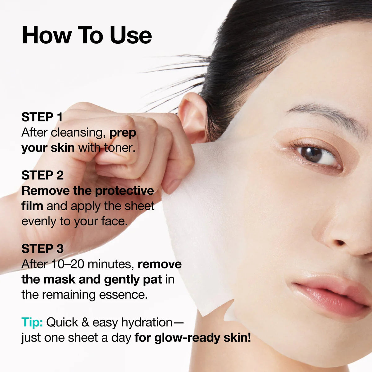Anua PDRN Sheet Mask clinical results – 27.86% deep hydration improvement 8.12% moisture plumping after one use