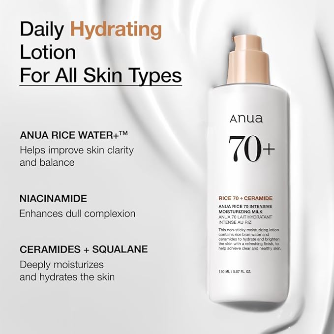 Anua Rice 70 Intensive Moisturizing Milk