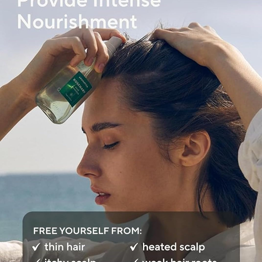 Aromatica Rosemary Root Enhancer Rosemary Extract 32.3% – Rosemary Essential Oil stimulate scalp circulation root buildup hair growth support