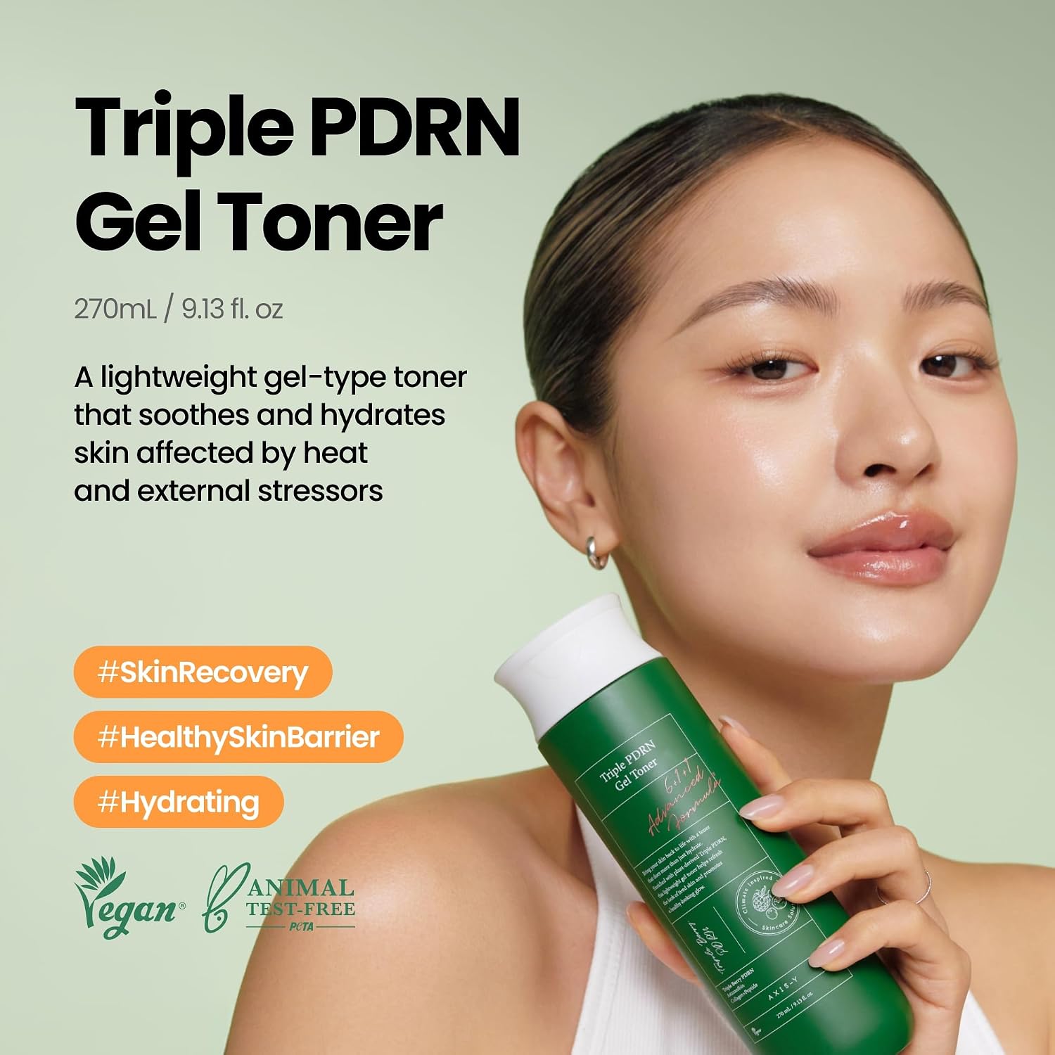 Axis-Y PDRN Toner key ingredients – Triple Berry vegan PDRN Astaxanthin Vegan Collagen firming peptide Centella Korean