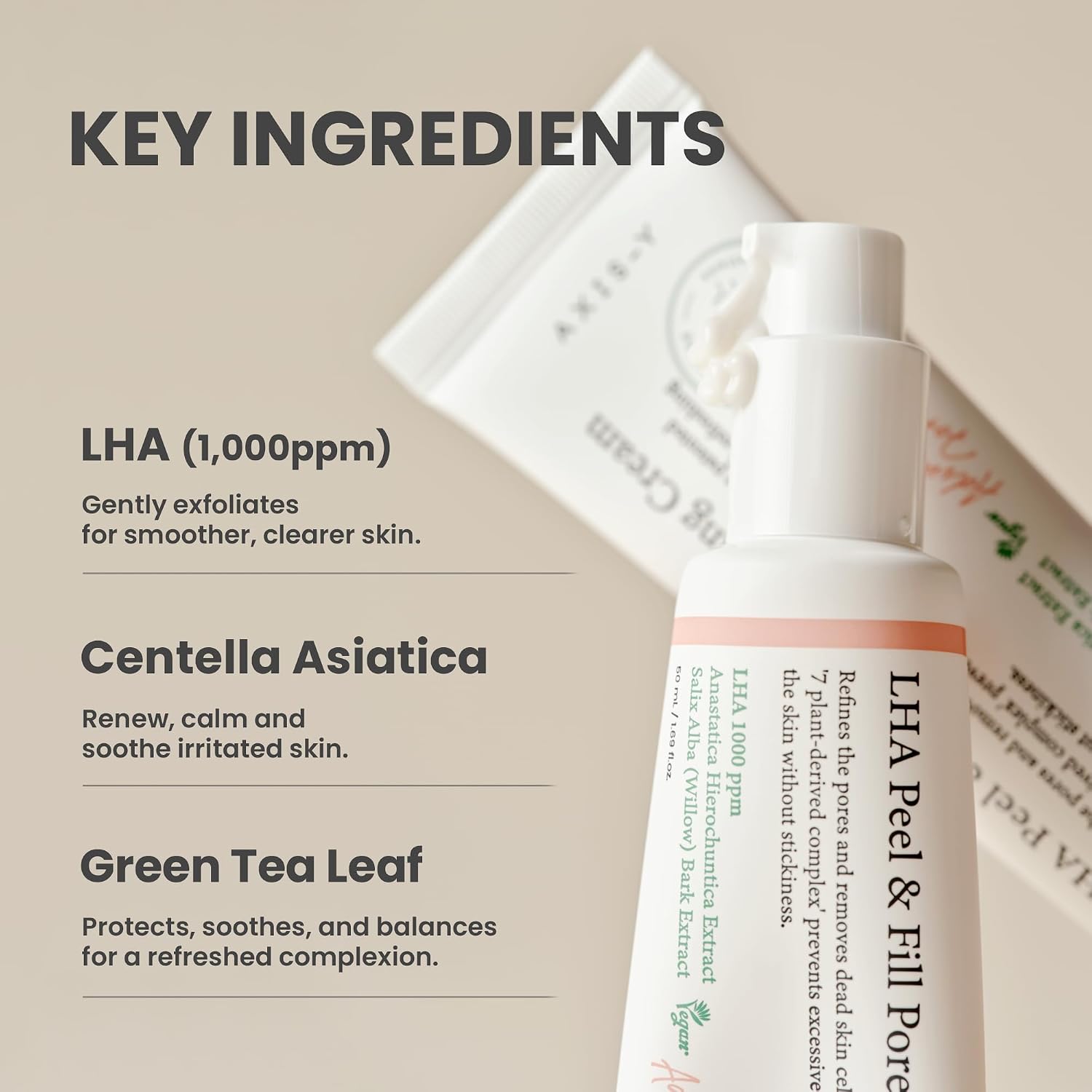 Axis-Y LHA Peel & Fill Pore Cream Desert Relief Complex – Anastatica Hierochuntica Opuntia Cactus Adansonia Baobab Bamboo moisture resilience