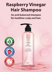 A'PIEU Raspberry Vinegar Hair Shampoo 500ml $20 – vegan has fragrance contains SLES Korean pH balancing haircare Olive Kollection