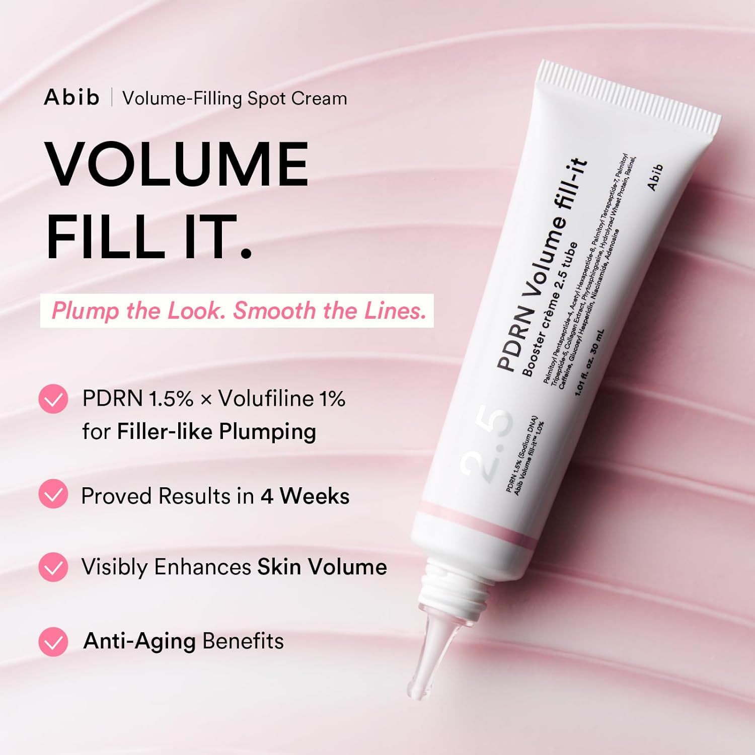 Abib PDRN Volume Fill-it Booster Crème 2.5 box – Korean anti-aging cream with PDRN and Volufiline
