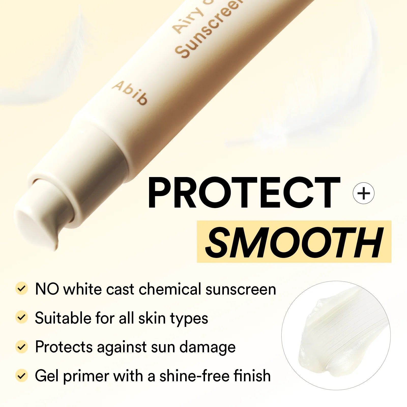 Abib Sunscreen Gel pore-blurring effect – smooth poreless soft-focus primer finish Korean sunscreen gel semi-matte