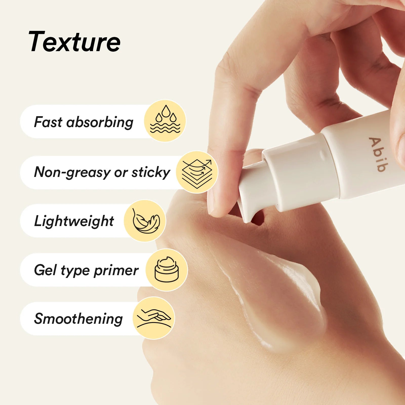 Abib Sunscreen Gel key ingredients – Ectoin Squalane HA dual Vitamin E all chemical filters Korean SPF 30