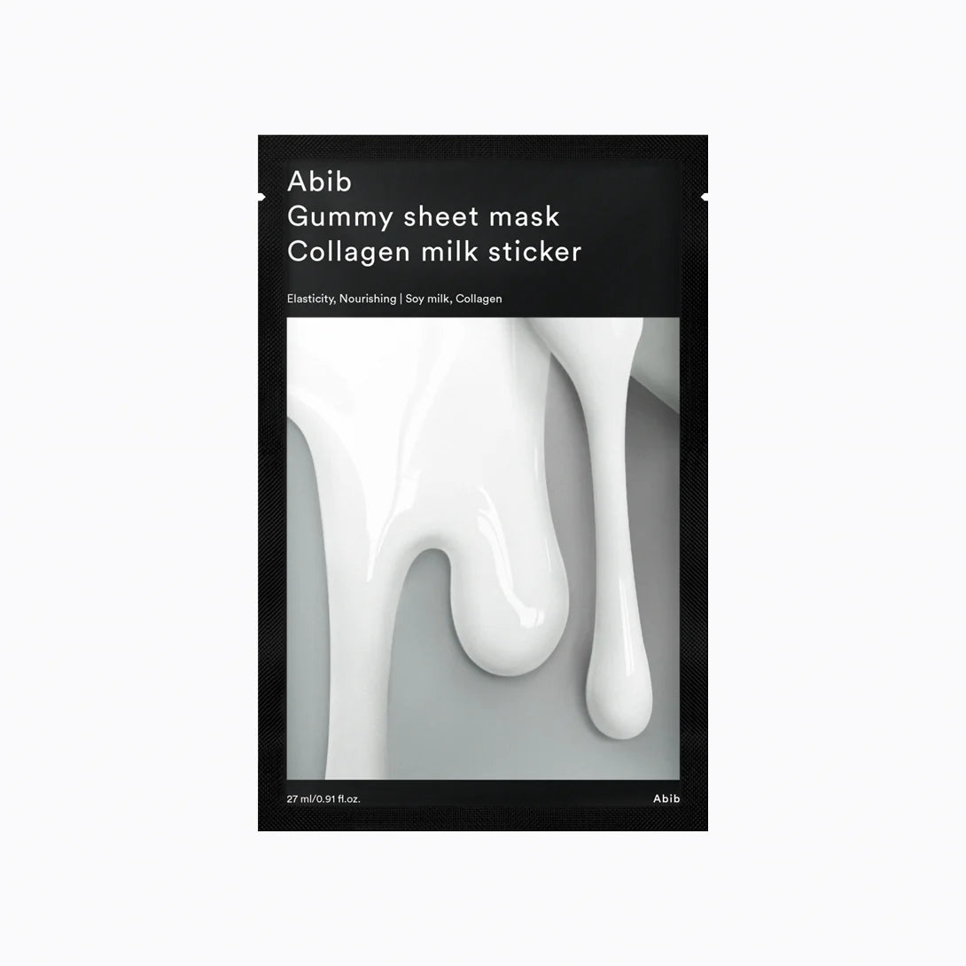 Abib Gummy Sheet Mask Collagen Milk Sticker - Olive Kollection
