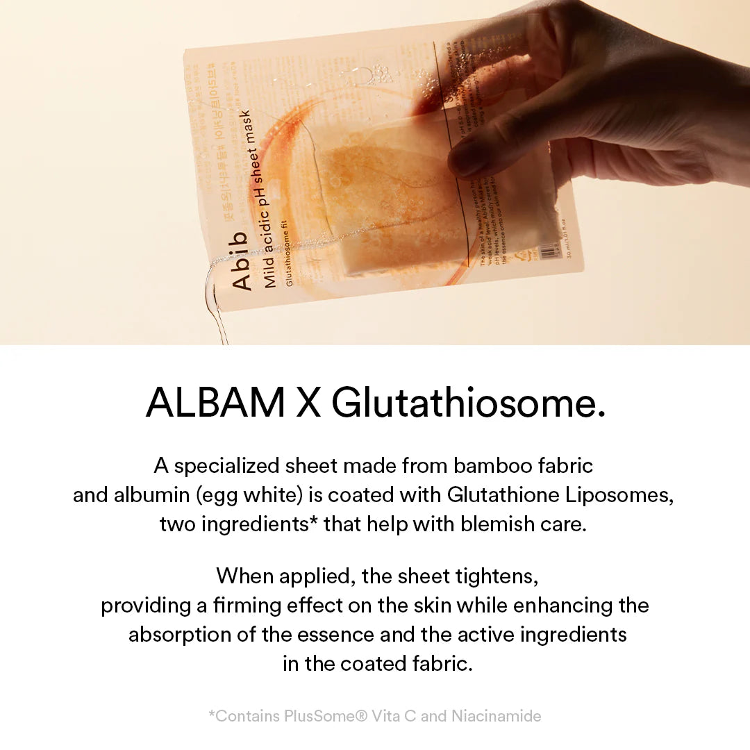 Abib Mild Acidic pH Sheet Mask Glutathiosome Fit