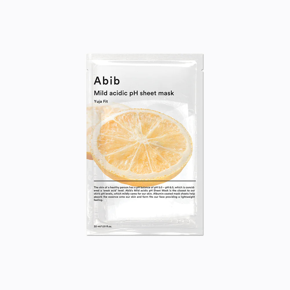 Abib Mild acidic pH sheet mask Yuja fit - Olive Kollection