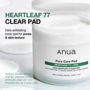 Anua Heartleaf 77 Clear Pad dual-sided embossed and smooth pad