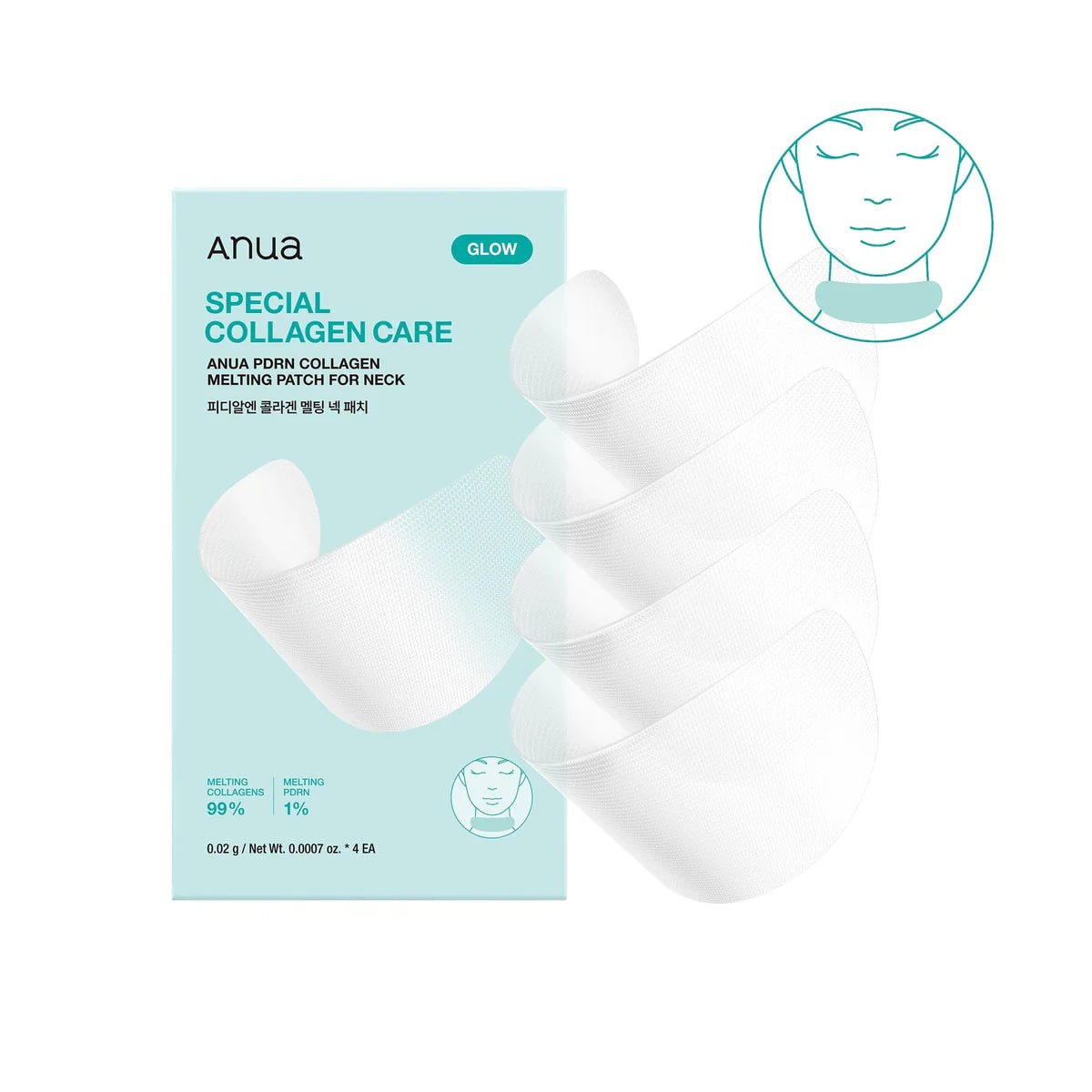 Anua PDRN Collagen Melting Patch For Neck 4ea - Olive Kollection