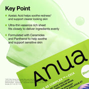 Anua Azelaic Acid Redness Mask ceramides and hyaluronic acid