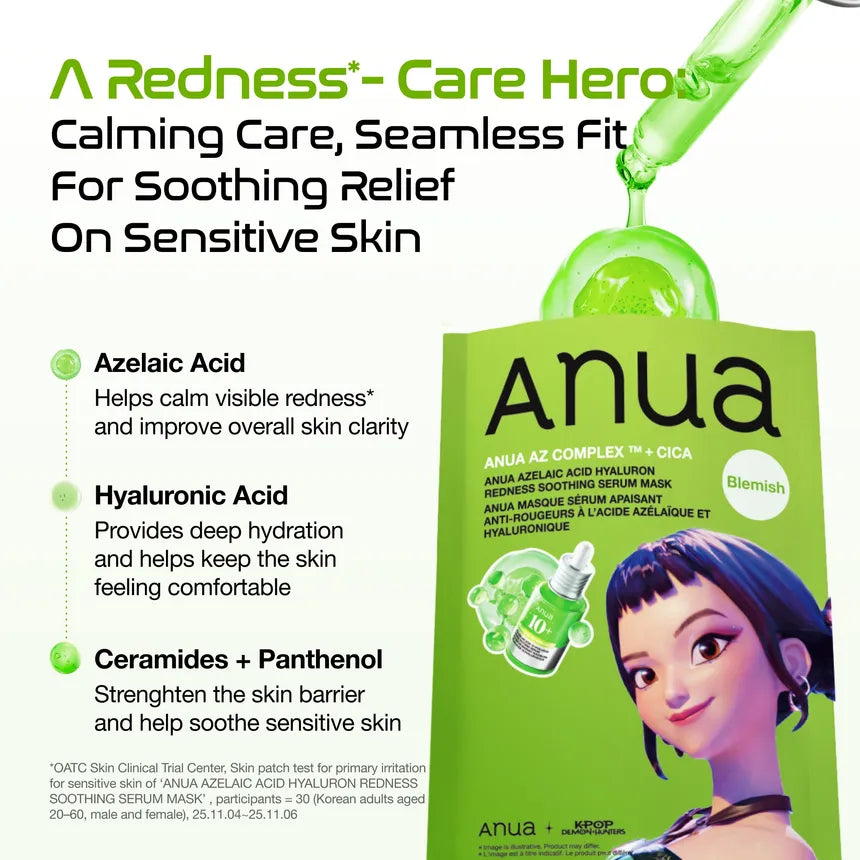 Anua Azelaic Acid Mask azelaic acid cica zinc calming actives