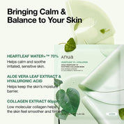 Anua Heartleaf 70 Collagen Mask turns transparent as it absorbs